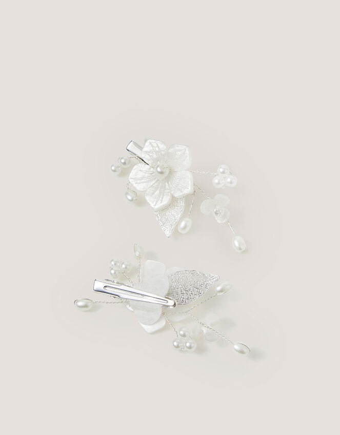 2-Pack Gardenia Flower Hair Clips, , large