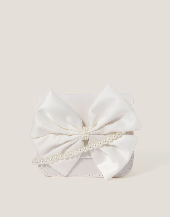 Bow Bridesmaid Mini Bag, Ivory (IVORY), large