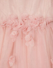 Blossom Glitter Tulle Dress, Pink (PINK), large