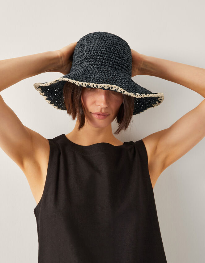Cora Woven Bucket Hat, , large