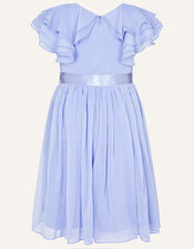 Daffodil Chiffon Dress, Blue (BLUE), large