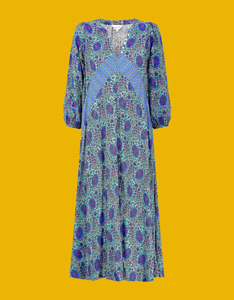 East Aarti Floral Print Maxi Dress Purple, Purple (PURPLE), large