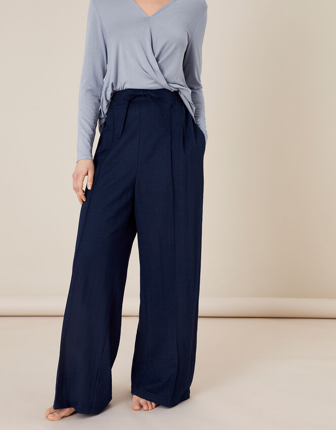 Wide-Leg Trousers, Blue (NAVY), large