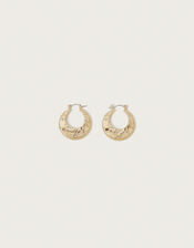 Texture Flat Hoop Earrings, , large