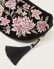Floral Embroidered Make Up Bag, , large