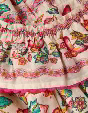 Jelena Butterfly Print Bardot Dress, Ivory (IVORY), large