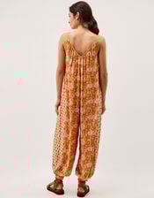 Carris Floral Print Jumpsuit, Orange (ORANGE), large