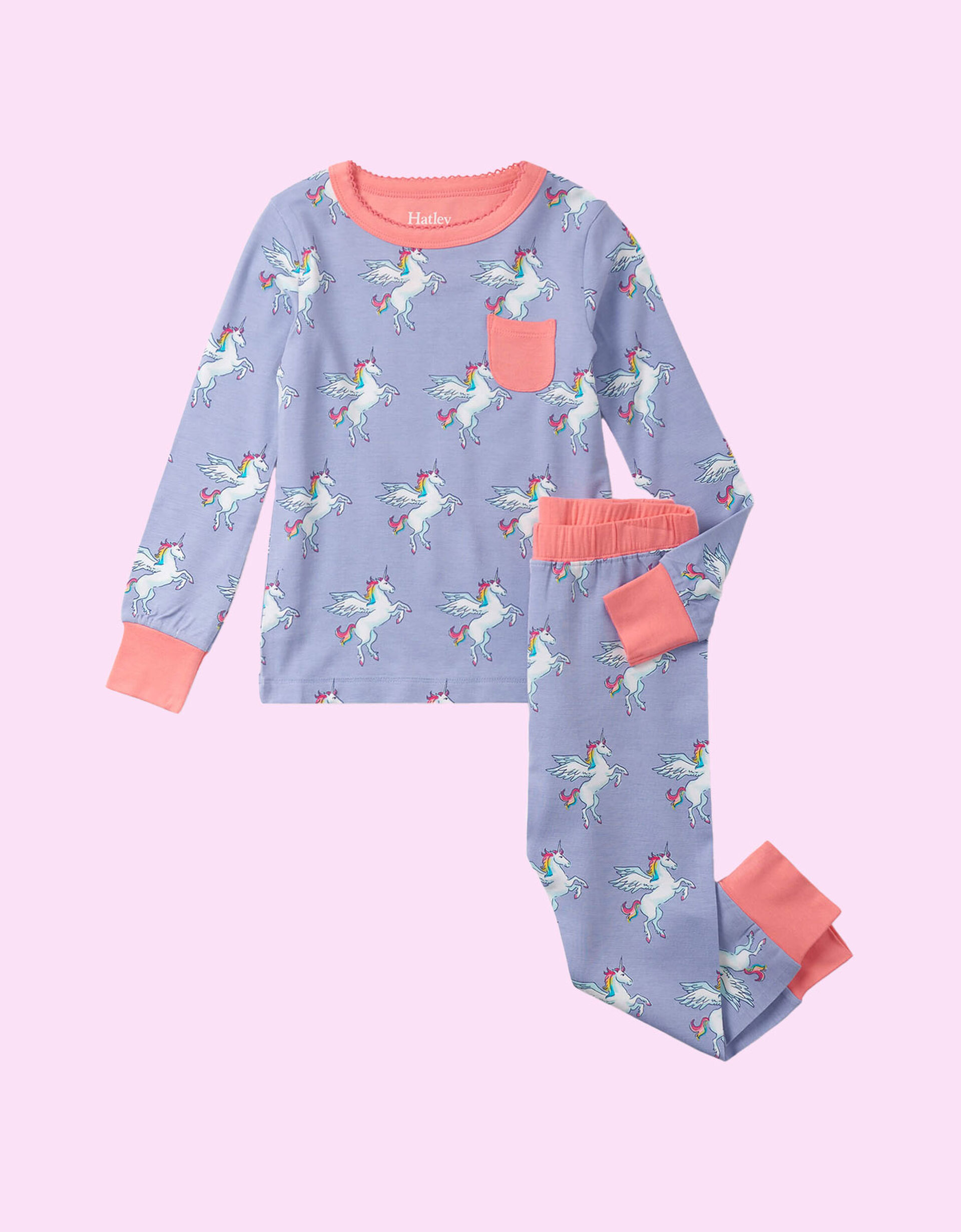 Hatley Rainbow Unicorn Pyjamas, Multi (MULTI), large