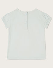 Baby House Print Embroidered T-Shirt, Blue (AQUA), large