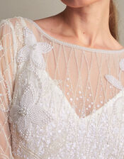 Alexa Beaded Bridal Dress, Ivory (IVORY), large