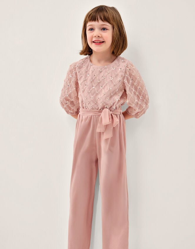 Gracie Embellished Party Jumpsuit, Pink (PINK), large