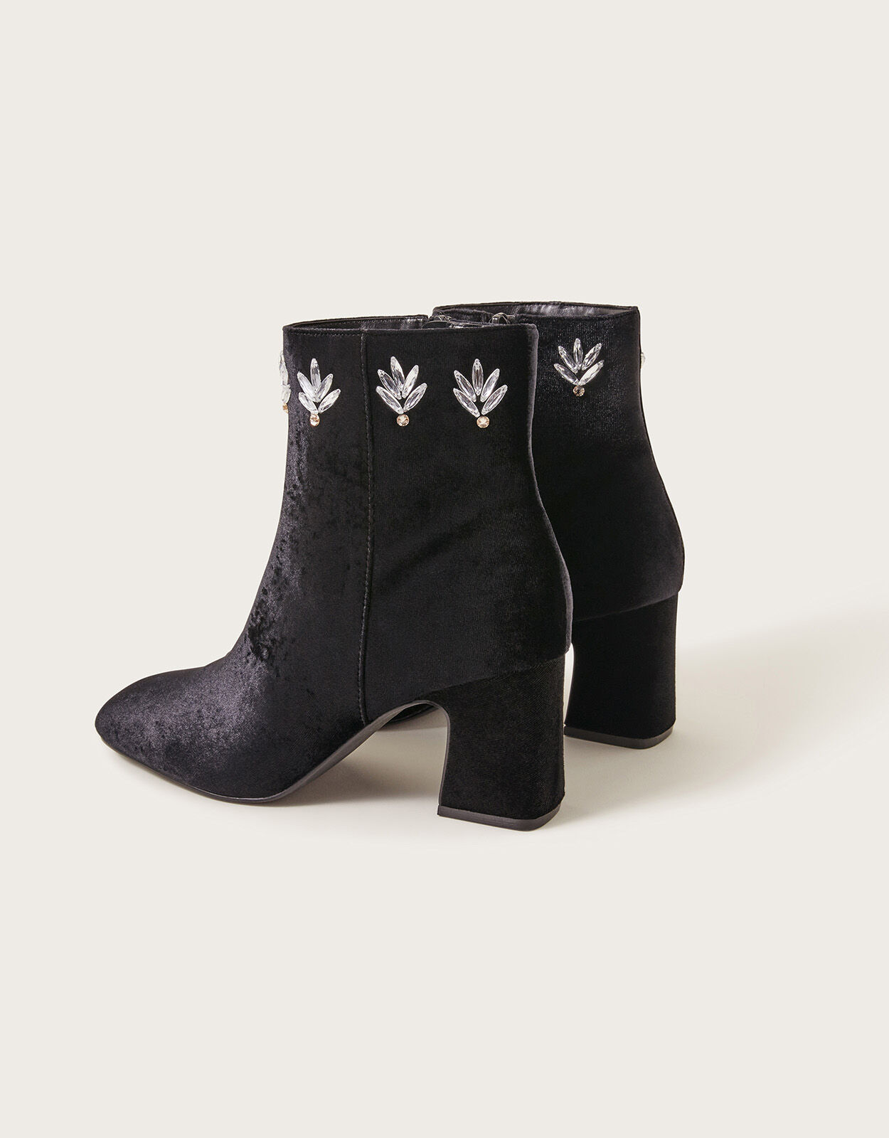 Crushed velvet ankle discount boots
