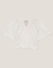 Lola Lace Short Sleeve Cover Up, Ivory (IVORY), large