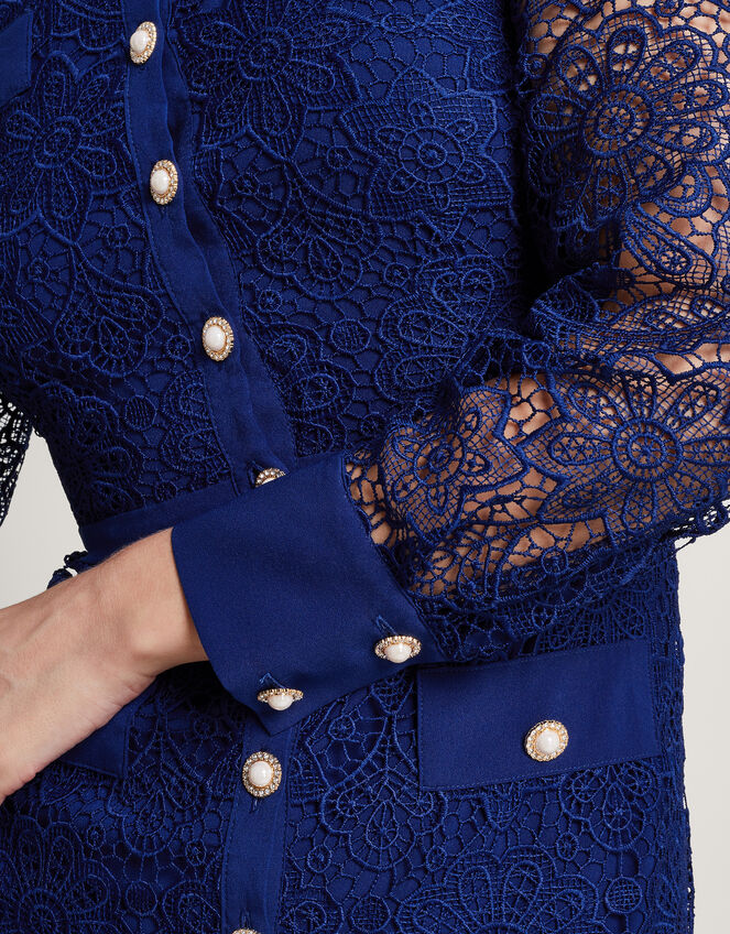 Reyna Lace Dress, Blue (BLUE), large