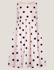 MINI ME Sicily Polka Dot Dress, Ivory (IVORY), large