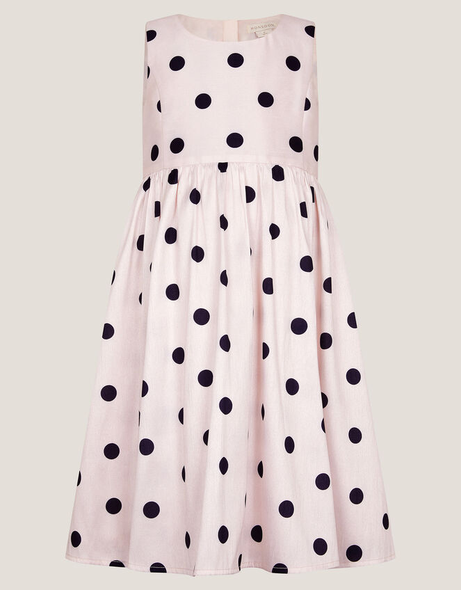MINI ME Sicily Polka Dot Dress, Ivory (IVORY), large