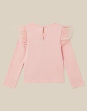 3D Bow Long Sleeve Top, Pink (PINK), large
