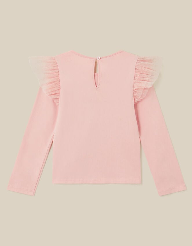 3D Bow Long Sleeve Top, Pink (PINK), large