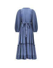 East Cinzia Tiered Denim Dress, Blue (DENIM BLUE), large
