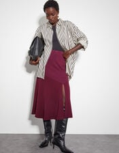 Fifi Jersey Panel Midi Skirt, Red (BERRY), large