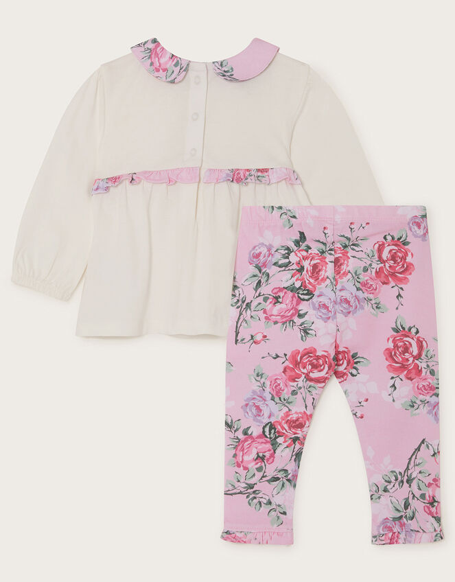 Newborn Floral Jersey Set, Pink (PINK), large