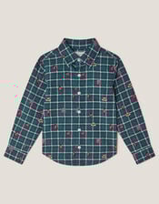 Christmas Check Shirt, Green (GREEN), large