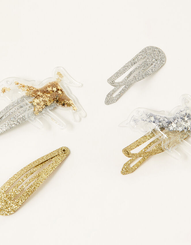 Unicorn Shaker Hair Clip Set, , large