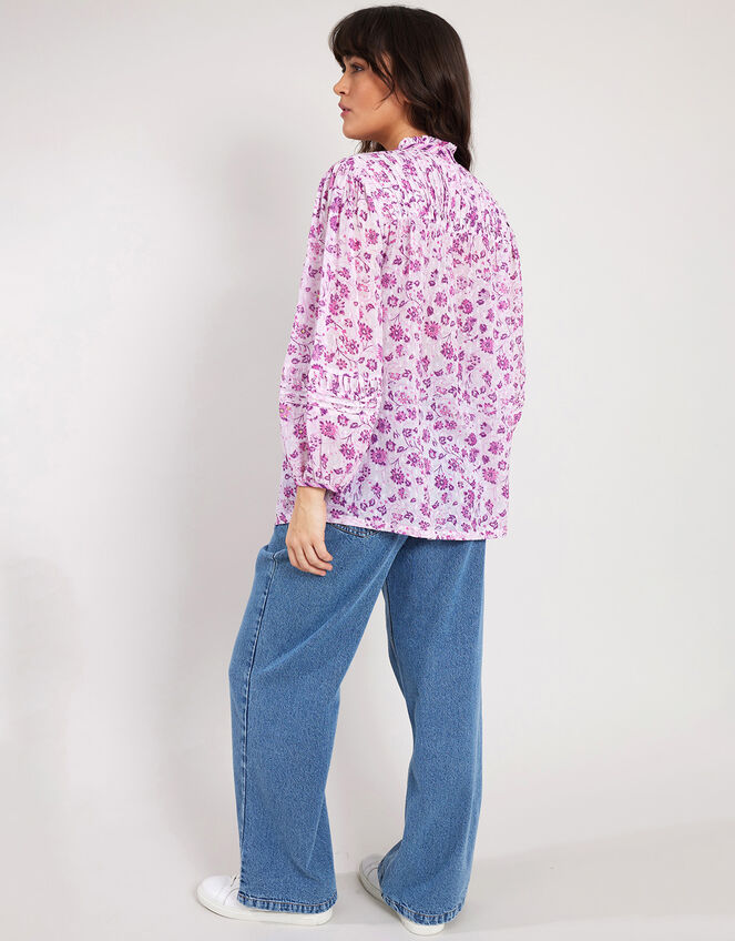East Embellished Print Blouse, Pink (BLUSH), large