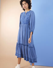 East Cinzia Tiered Denim Dress, Blue (DENIM BLUE), large