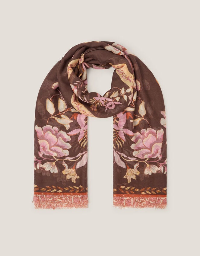 Samara Floral Print Scarf, , large