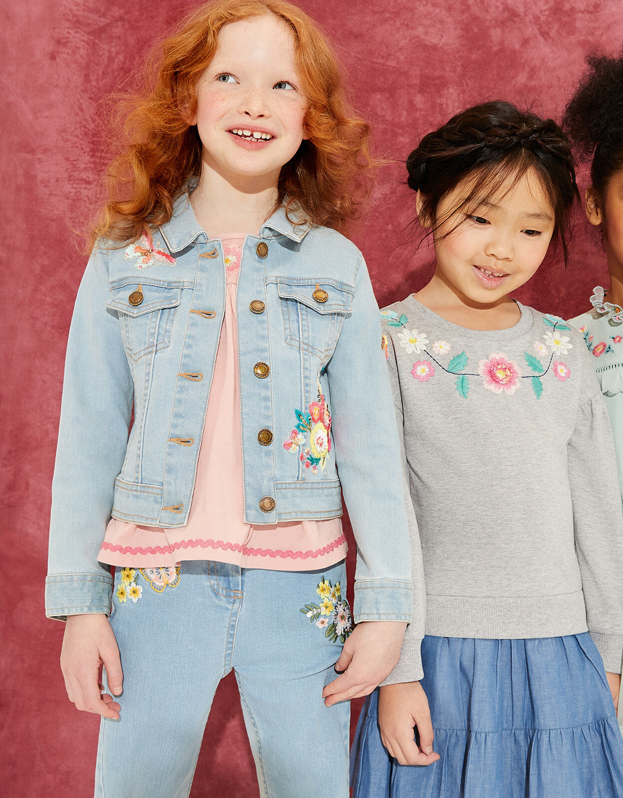Monsoon girls denim jacket store