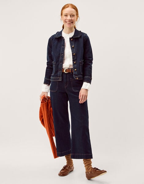 Sadie Frill Denim Jacket, Blue (INDIGO), large