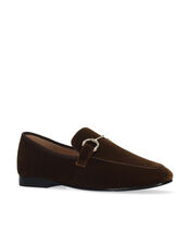 Bibi Lou Ashe Velvet Loafers, Brown (BROWN), large