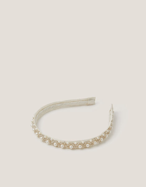 Pearl Encrusted Headband, , large