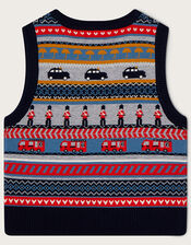 London Transport Knitted Vest, Multi (MULTI), large