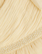 Amalthea Asymmetrical Embellished Party Dress, Yellow (LEMON), large