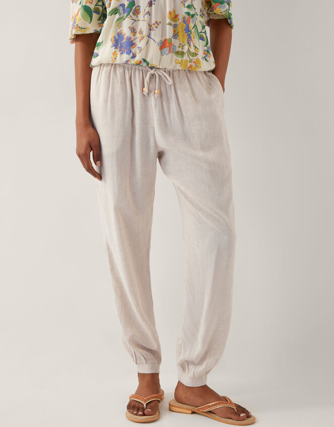 Judy Tapered Trousers, Natural (NATURAL), large