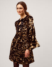 Shola Bow Sequin Mini Tunic Dress, Black (BLACK), large