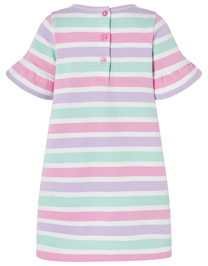 Baby Tutti Stripe Sweat Dress, Pink (PINK), large