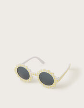 Baby Gingham Flower Sunglasses, , large