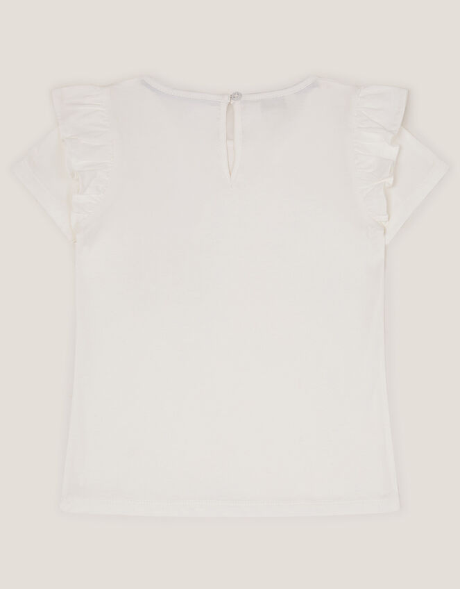 Bunny Pocket Cotton T-Shirt, Ivory (IVORY), large