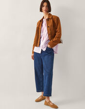 Laura Ruffle Stripe Shirt, Pink (PINK), large