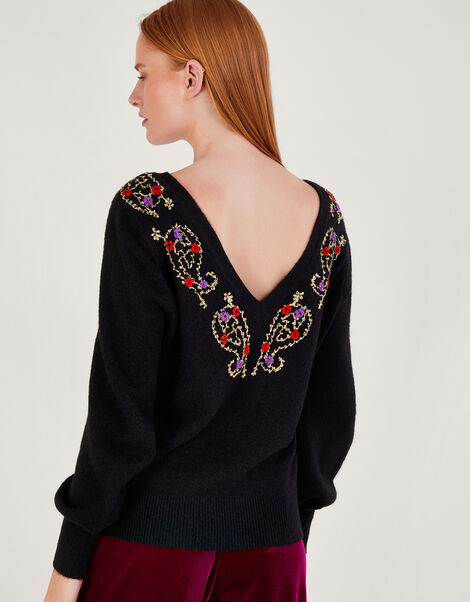Pat Paisley Jumper, Black (BLACK), large