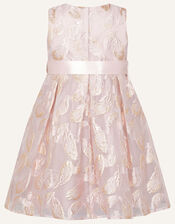 Baby Feather Jacquard Dress, Pink (PINK), large