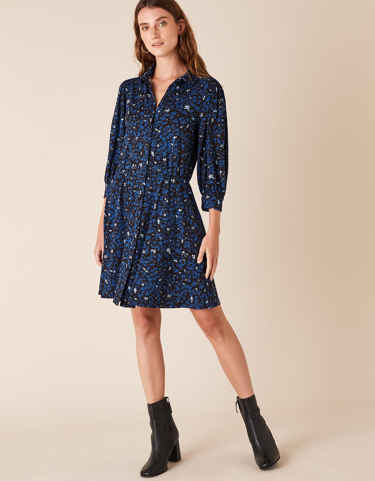 ditsy shirt dress