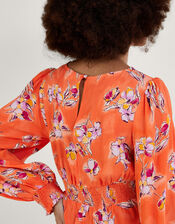 Talitha Tea Dress in Sustainable Viscose, Orange (ORANGE), large
