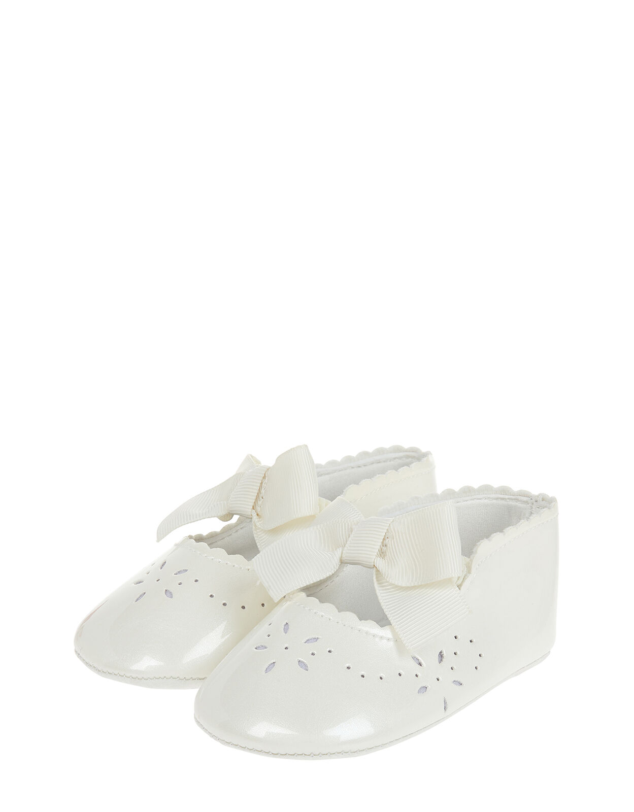 ivory baby booties