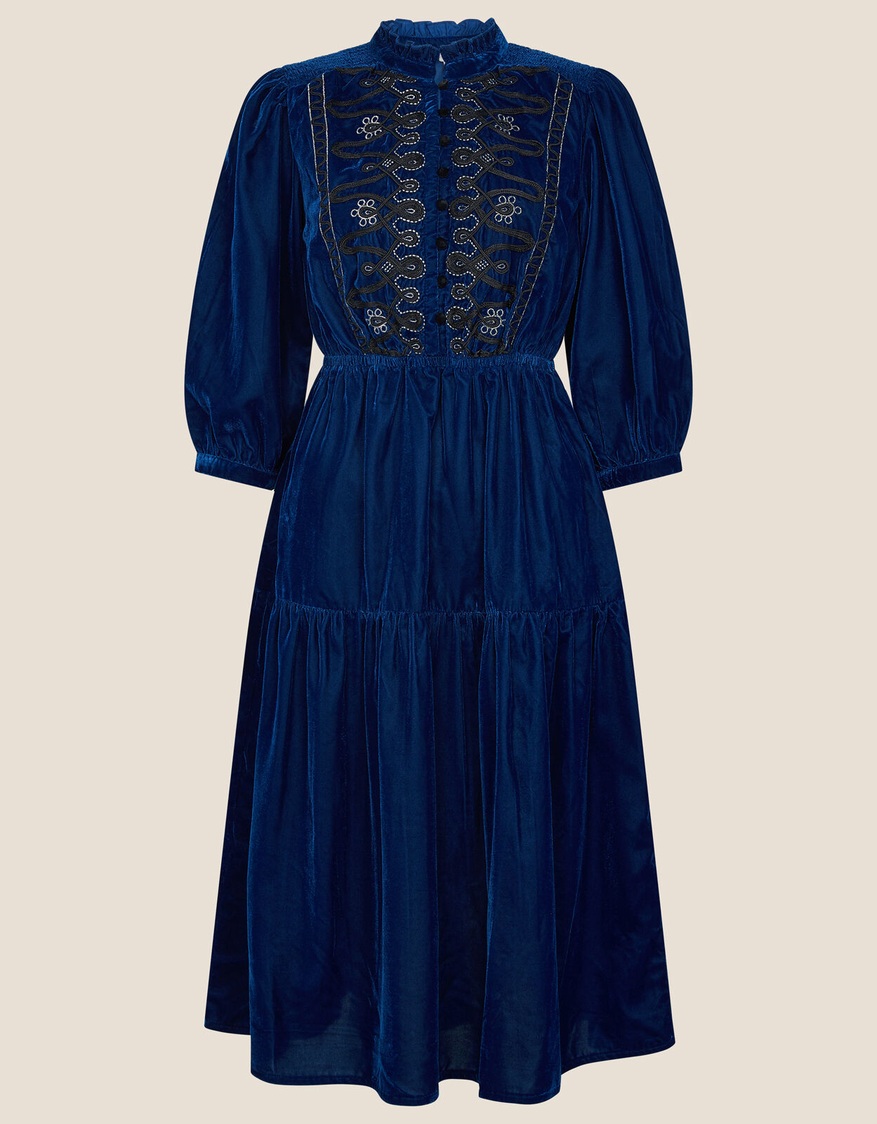 Monsoon navy velvet deals dress