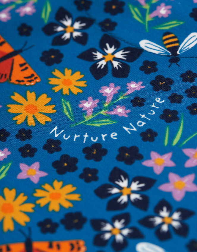 Frugi Sofia Nature Skater Dress , Blue (BLUE), large