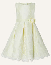 Lola Lace Dress, Yellow (LEMON), large